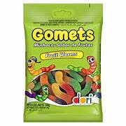 BALA GOMETS MINHOCA DE FRUTAS 100G