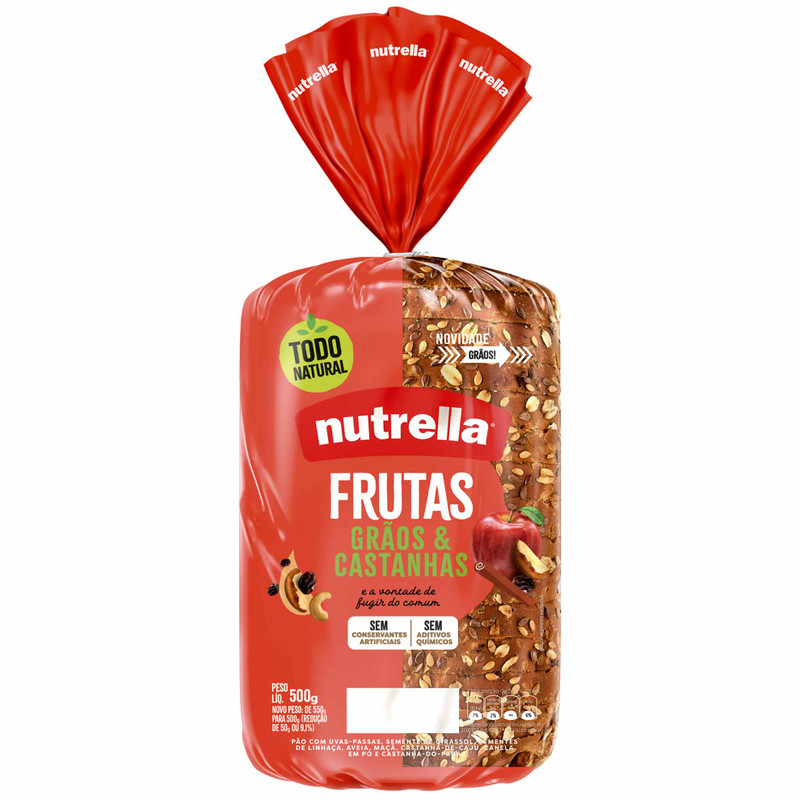 Pão Integral Nutrella Frutas