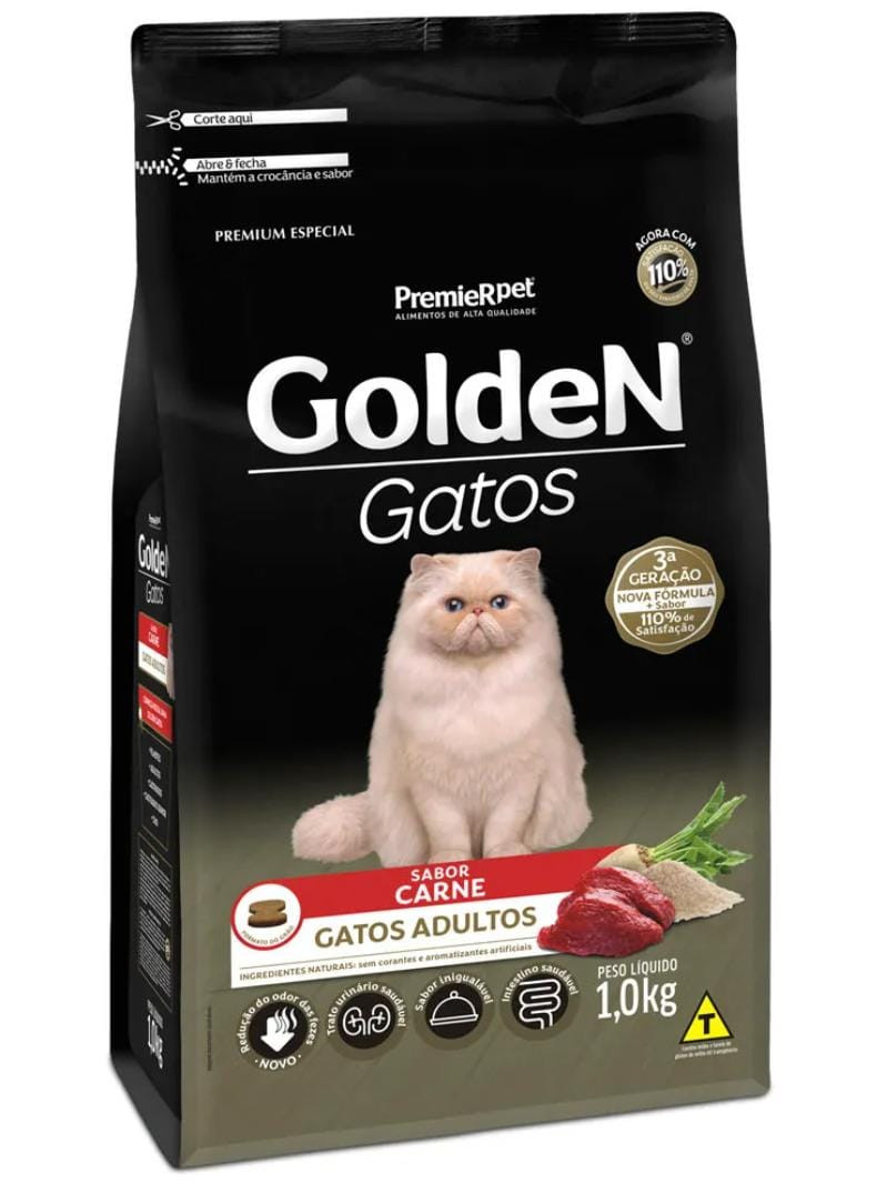 Golden Gatos Adultos Carne 10Kg