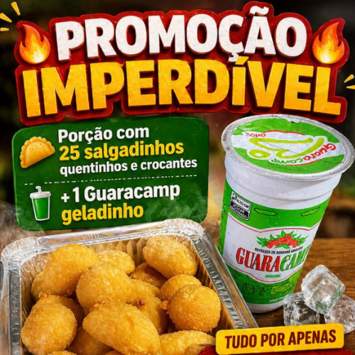 25 SALGADINHOS + 01 GUARACAMP