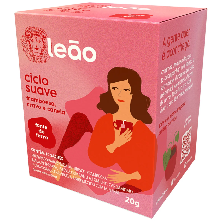 CHA LEAO CICLO SUAVE 20G C/10UN