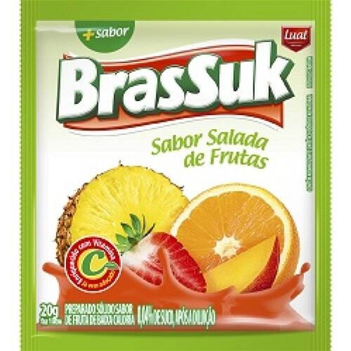 Refresco em Pó Brassuk Salada de Frutas Sachê 20g