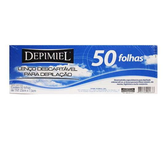 LENCO DESC P/ DEPILACAO 50 FOLHAS DEPIMIEL