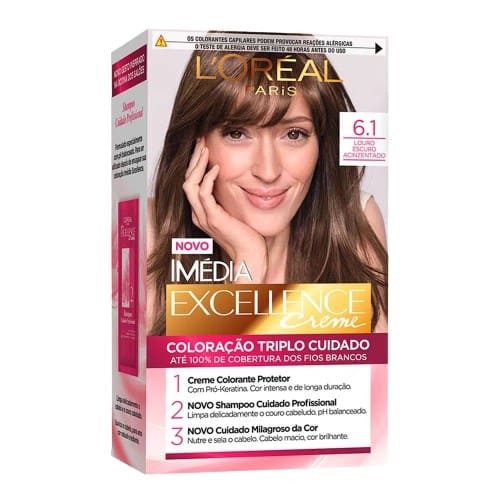 Tintura para Cabelo L'oréal Imédia Excellence Louro Escuro Acinzentado 6.1