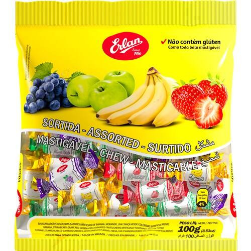Bala Erlan Mastigável Sortida 100g
