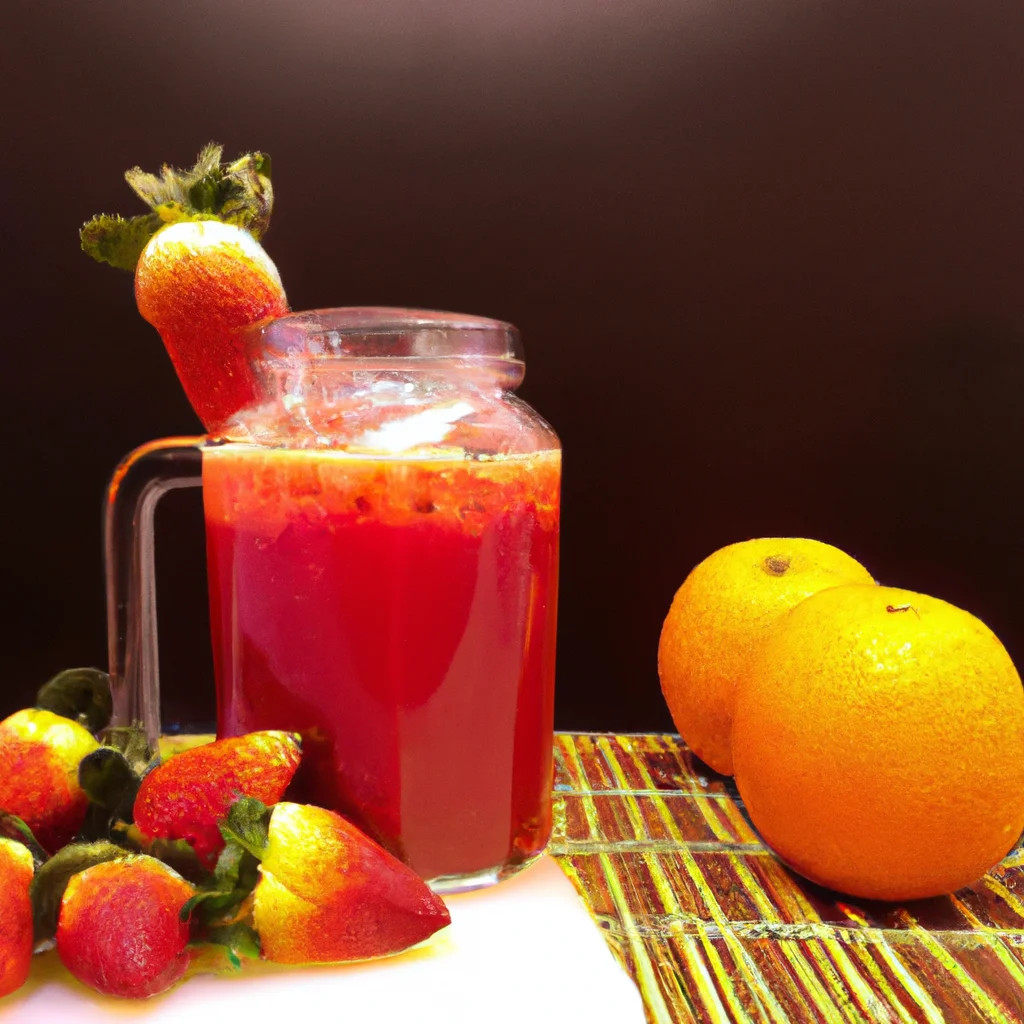 JARRA DE LARANJA COM MORANGO 750ML