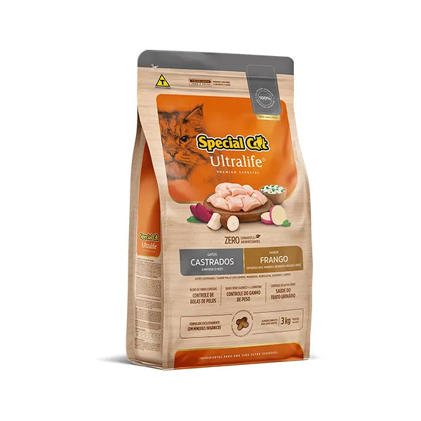 Special Cat Ultralife Gato Castrado Frango 3kg