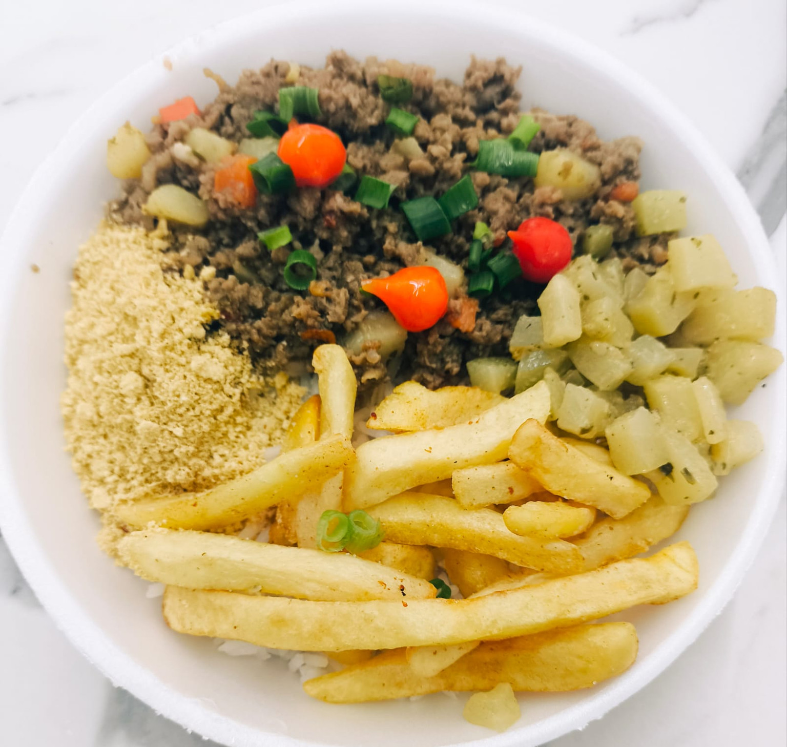 Carne Moída com Legumes