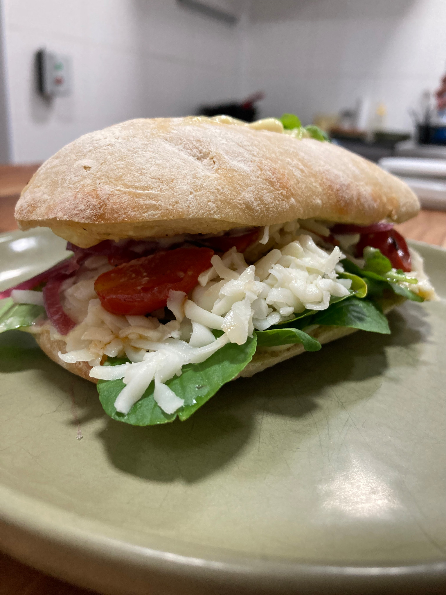 LANCHE CIABATTA  PÃO DE AZEITONA 