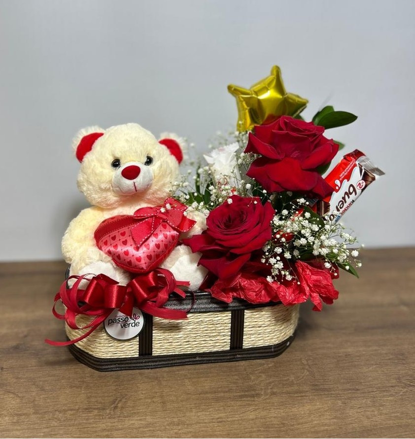 CESTA PERSONALIZADA COM URSO