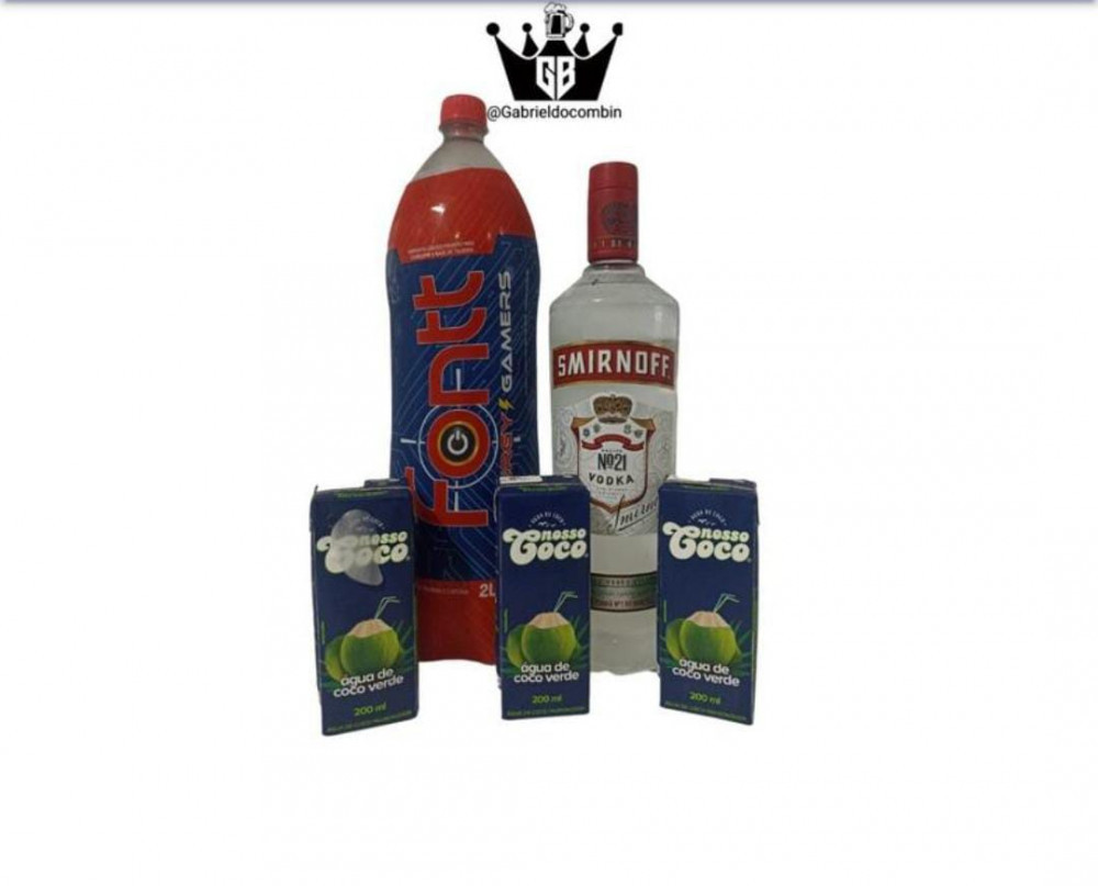 Combo Vodka Smirnoff 3 gelos de coco