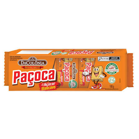 Pacoca Retangular C/Mascavo 180g Dacolonia
