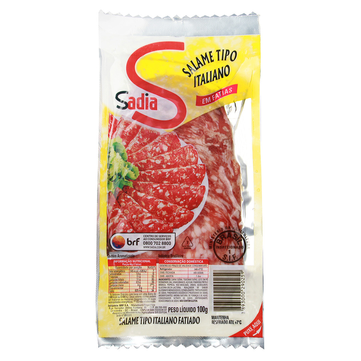 Salame fat. Sadia 100g