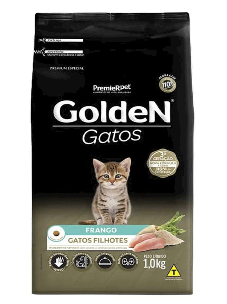 Golden Gatos Filhote 10Kg Sabor Frango e Arroz