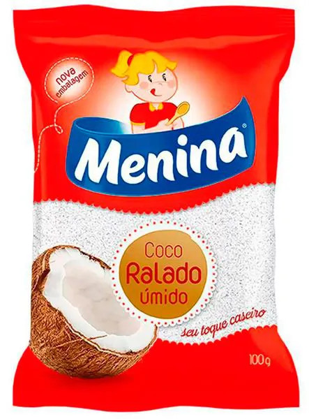 Coco Ralado Umido e Adoçado Menina 100g