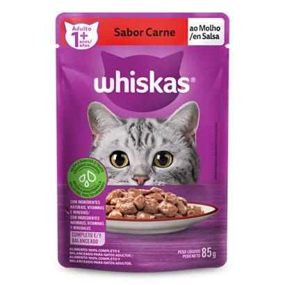 Sache Whiskas Adulto Carne 85g