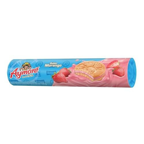 Biscoito Aymoré Recheado Morango 120g