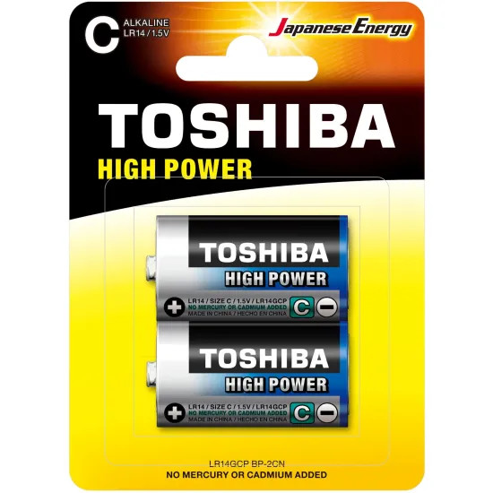 PILHA TOSHIBA ALCALINA "C" (MEDIA) C/2UN