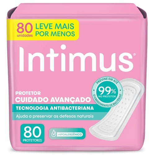 Protetor Díário Tecnologia Antibacteriana Intimus 80un