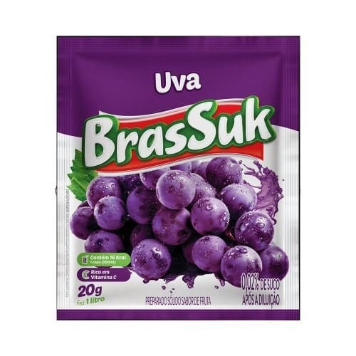 Refresco em Pó Uva Brassuk Sachê 20g