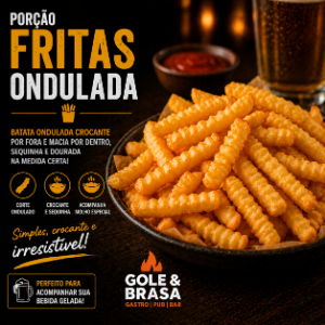 PORÇÃO FRITAS ONDULADA 400G