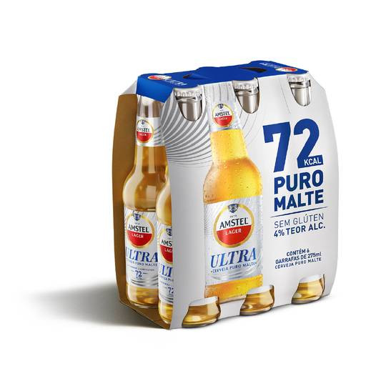 Amstel Ultra 275ml - Pack de 6 unidades