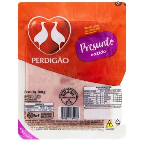 Presunto Cozido Fatiado Perdigão 200g