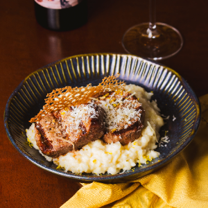 RISOTO LIMAO SICILIANO COM MEDALHAO