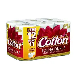 Papel Higienico Deluxe Folha Dupla (Cotton) 12 rolos