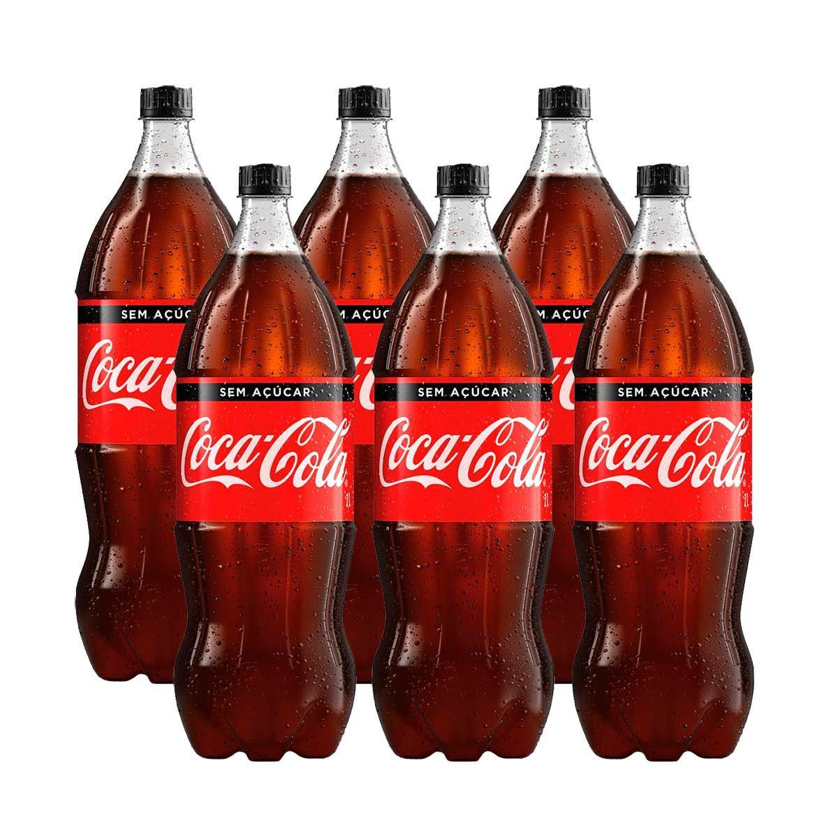 REFRIGERANTE COCACOLA SEM ACUCAR 2L PACK 6 UN