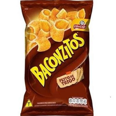 Salgadinho de Trigo Sabor Bacon Baconzitos Elma Chips 34g