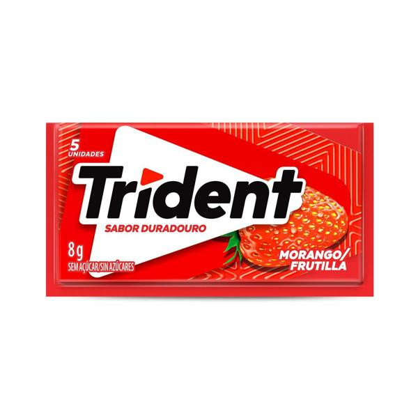 GOMA DE MASCAR TRIDENT MORANGO 5UN 8G