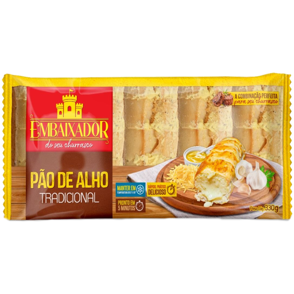 PAO DE ALHO EMBAIXADOR TRADICIONAL 350G