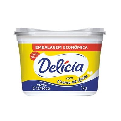 Margarina com Sal e Creme de Leite Embalagem Econômica Delícia 1kg