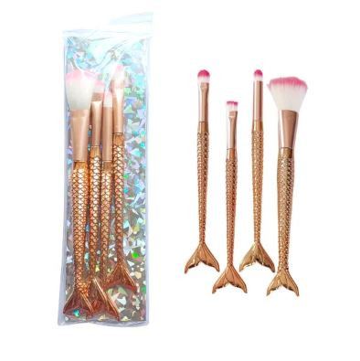 KIT 4 PINCEIS SEREIA DE MAQUIAGEM