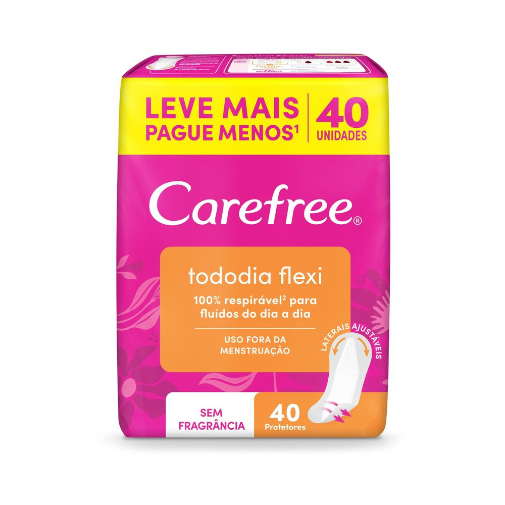Absorvente Intimo sem Perfume (Carefree) 40Un