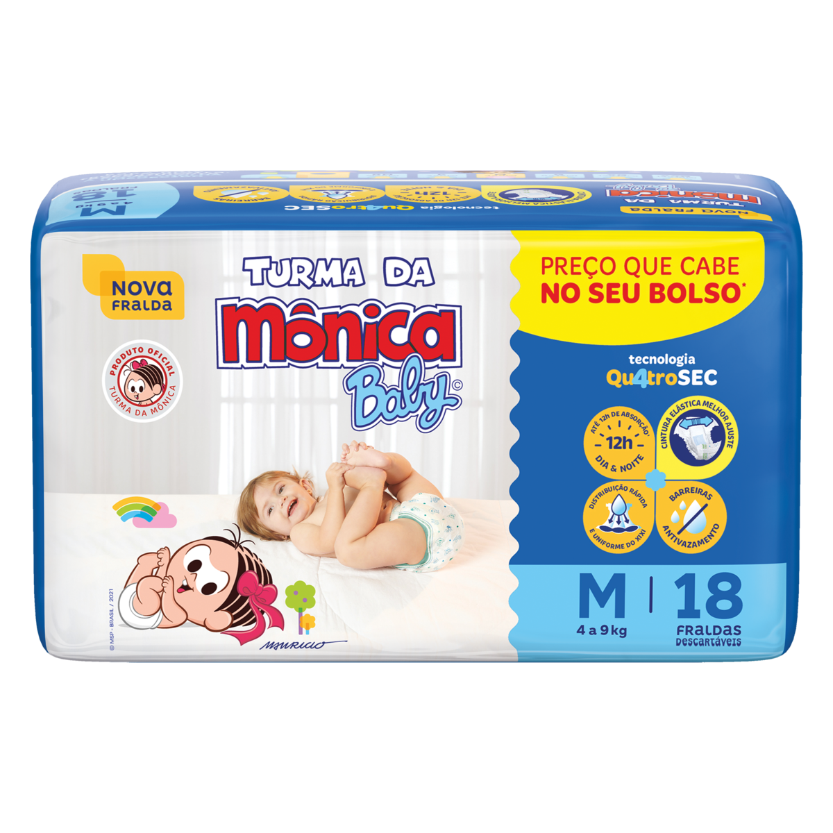 FRALDA TURMA DA MÔNICA BABY M 18UN