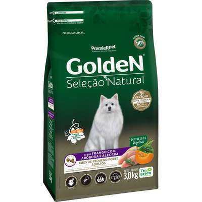 Golden Seleção Natural Porte Peq Frango & Abóbora alecrim 3kg 
