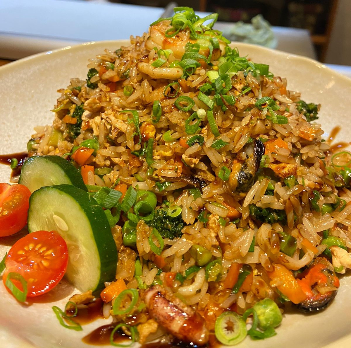 Fried rice frutos do mar