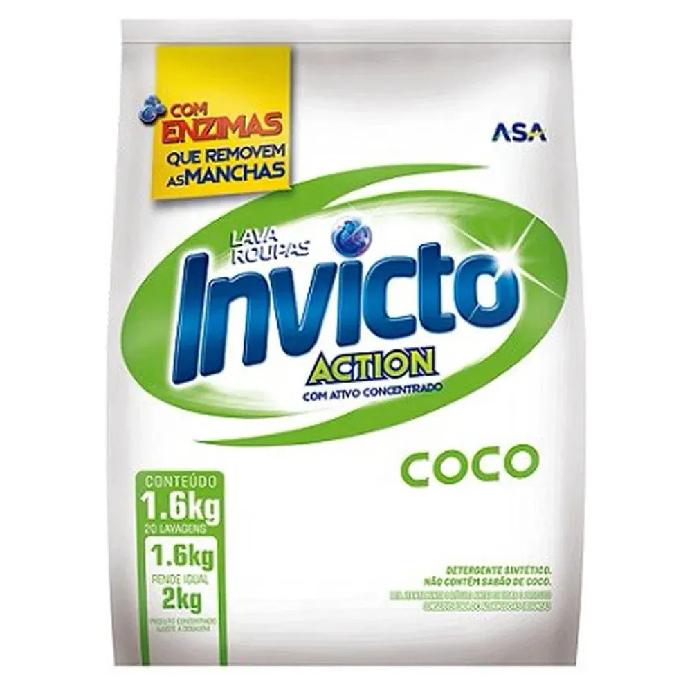 Sabao Po Invicto Sache 1,6kg Coco