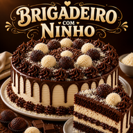 BOLO BRIGADEIRO COM NINHO