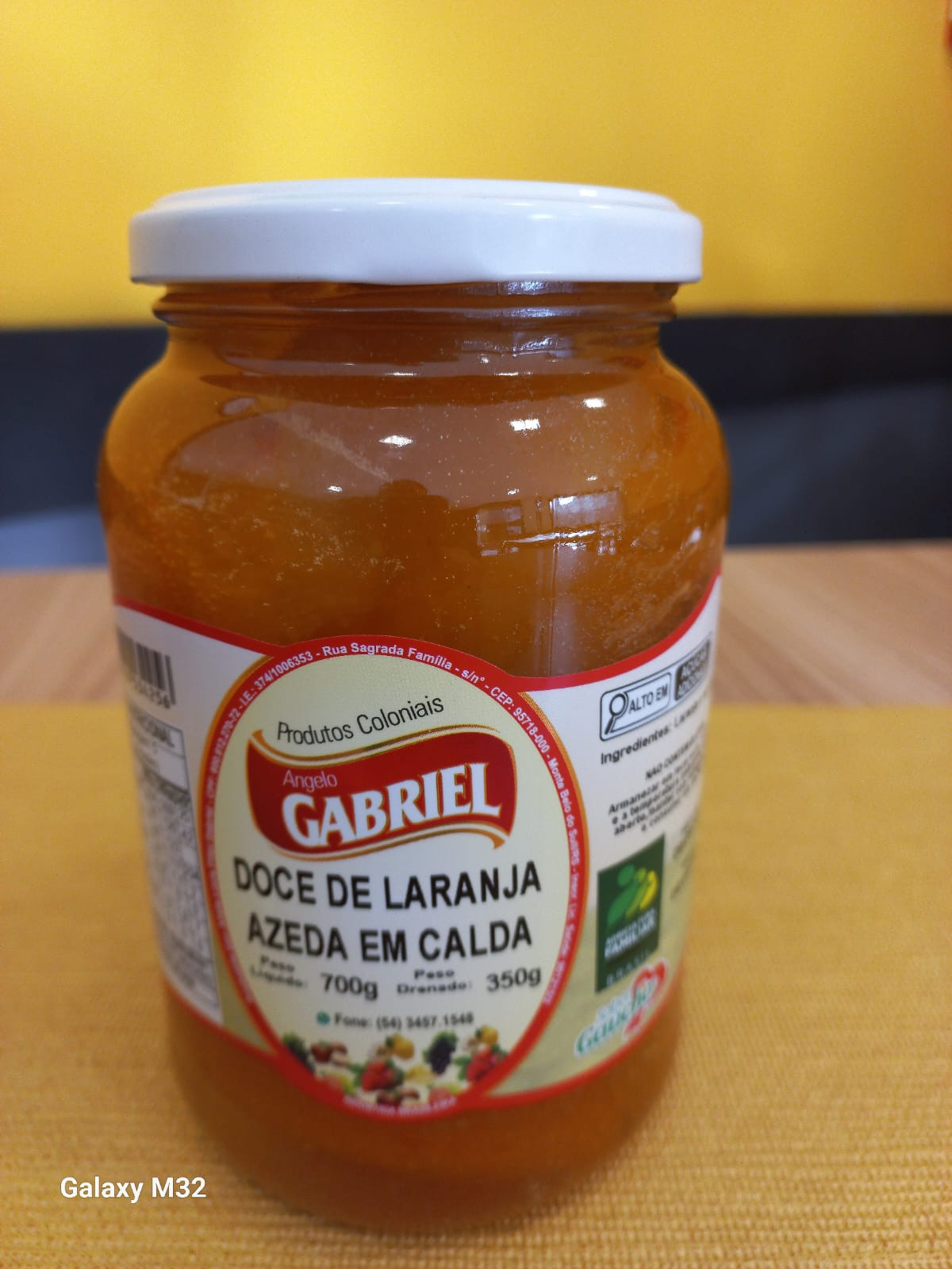 Doce De Laranja Azeda Em Calda 700G