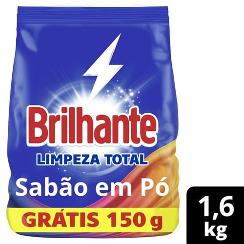 Lava-Roupas em Pó Limpeza Total Brilhante 1,6kg