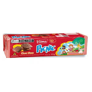 BISCOITO RECHEADO CHOCOLATE VILMA PICNIC 125G
