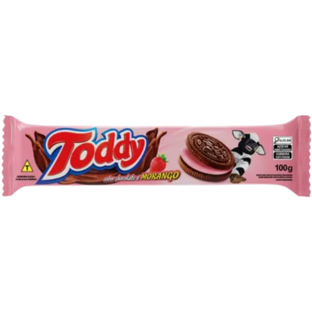 BISC RECHEADO TODDY MORANGO 100G