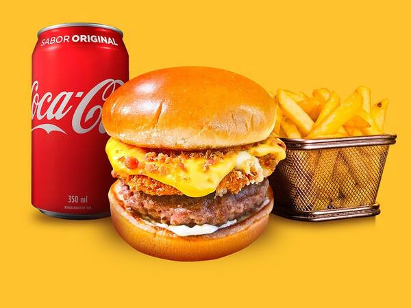 Double Cheese + Refri 350ml + Batata