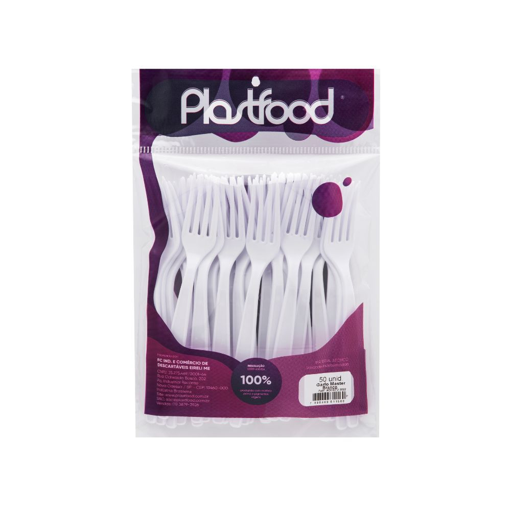 Garfo Descartável Plasfood 