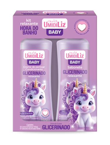 Kit Relaxante Umidiliz Baby - Creme de Pentear e Sabonete Liquido 