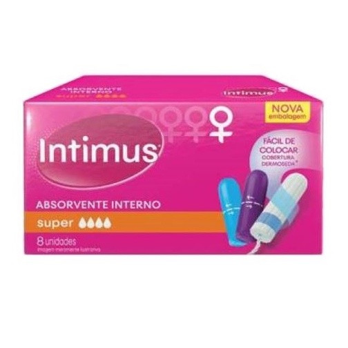 ABSORVENTE INTERNO INTIMUS "SUPER" C/8UN