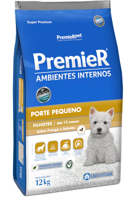 Premier Ambientes Internos Filhotes Porte Pequeno 7,5kg 